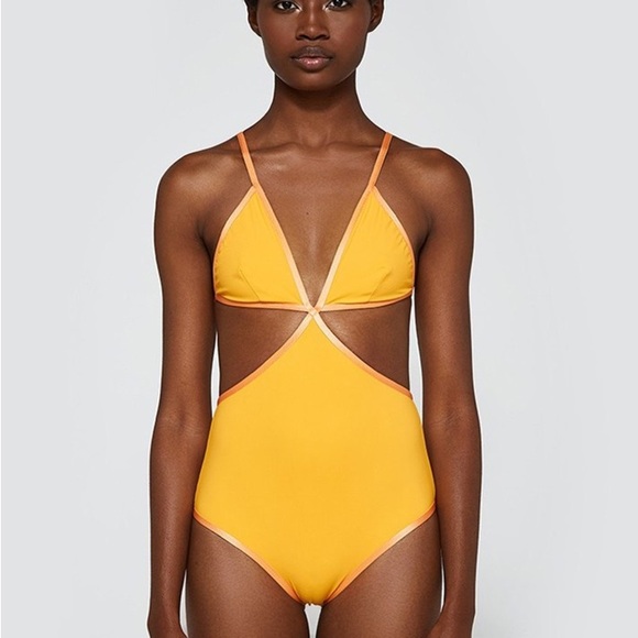 RACHEL COMEY orange matriarch swimsuit size small - Picture 2 of 6
